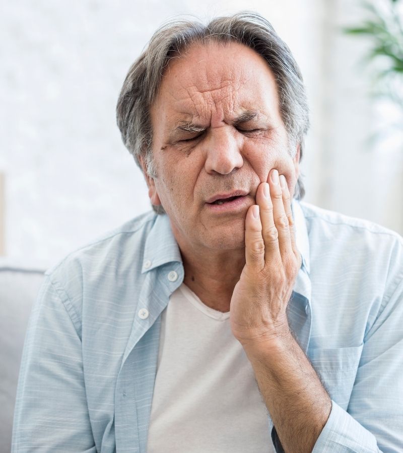 Old Man Having Pain In Teeth