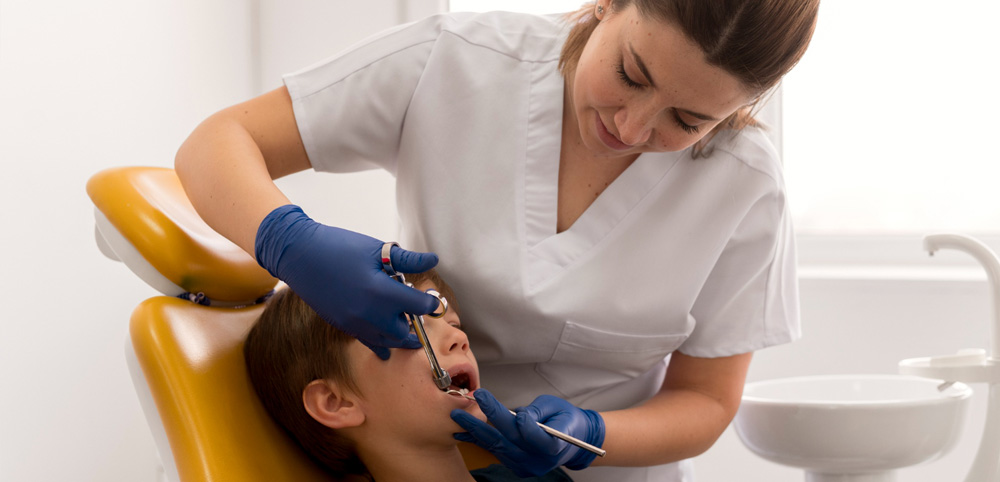 Dentist Checking Childs Tooth