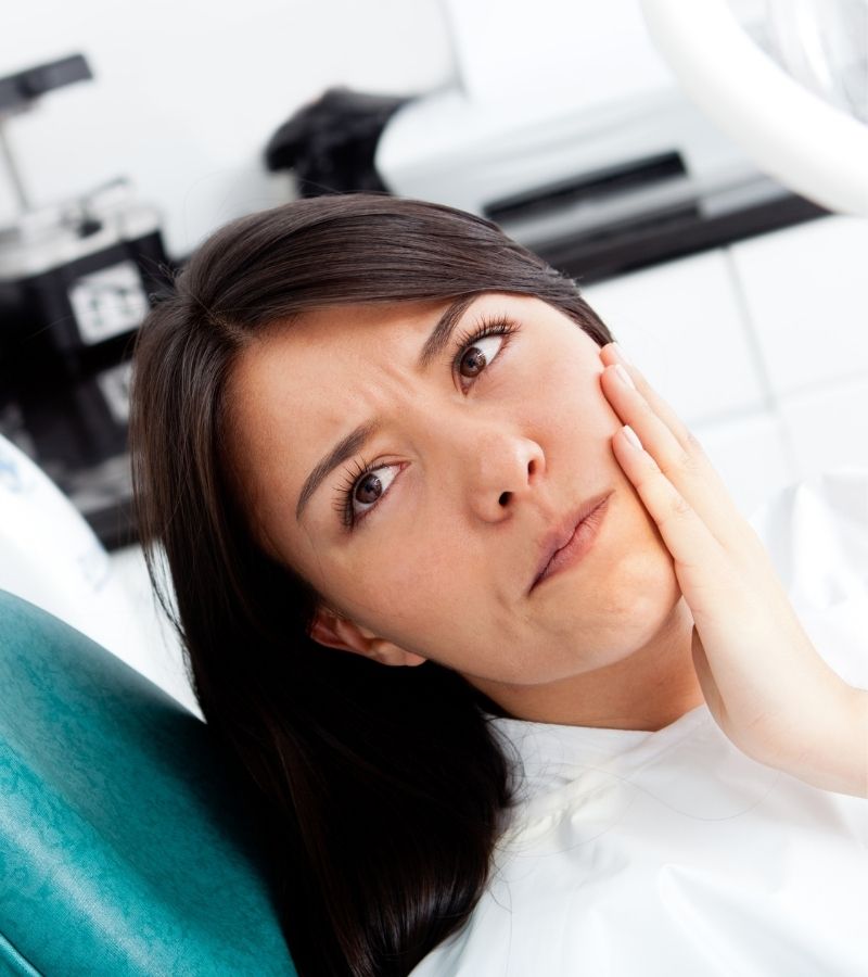 Girl Having Pain In Teeth